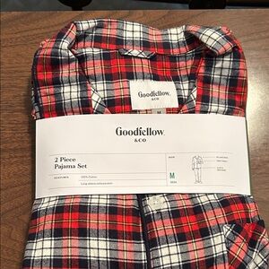 Goodfellow & Co Red and Blue Plaid Pajama Set NWT